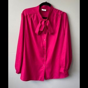 Vintage 1980's Lady O Pink Blouse
